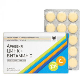 Арнебия цинк+вит.с таб. д/рассас.1,5г №30 (бад)