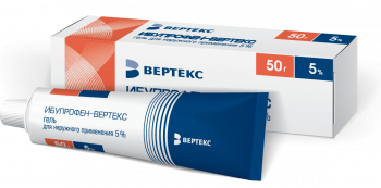 Ибупрофен-вертекс 5% 50г гель д/наруж. прим.