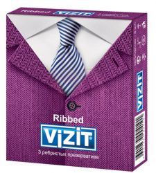 Презервативы vizit ribbed ребристые 12 шт.