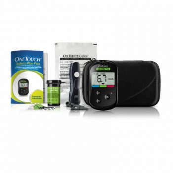 Глюкометр one touch select plus flex (комплект ручка д/прокал + ланцеты)